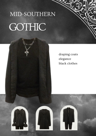 Four examples of Mid-Southern Gothic outfits.