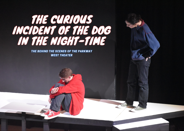 Acting under the spotlight, junior Jack Mullen and freshman Joe McCurdy perform an emotional father-to-son scene from “The Curious Incident of the Dog in the Night-Time.” The cast members worked hard to master the accents of the characters of the original story, which takes place in England. “We started off with American accents and robotic lines and slowly morphed into a British wonderland full of different characters, accents, and cadences,” Mullen said. “It took a while and it was hard work, but the people around me are what helped.”