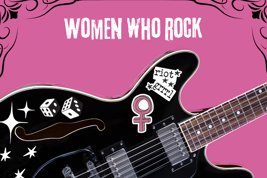 Sticker ROCK N ROLL | Wild Guitars with Rebellious Energy