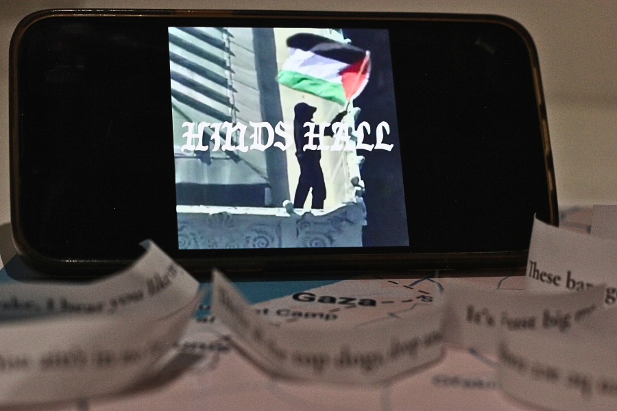 Resting on a map of Gaza, surrounded by a littering of lyric cutouts from the recently released diss tracks from rappers Drake and Kendrick Lamar, sits a phone playing rapper Macklemore’s newest single “Hind’s Hall.” Dedicated to student protesters in the United States and current victims of the conflict in Gaza, the song addressed national leaders who ignore the current conflict as well as the public community in a message of resistance. “Art, in its purest form, is resistance. Art, in its purest form, is from the heart, and it connects with people. It brings people together. The day that I stop following my heart and talking about things in the world that matter is the day that I don’t need to be on stage anymore. Today is not that day,” Macklemore announced at a live concert in Wellington, New Zealand on March 13.
