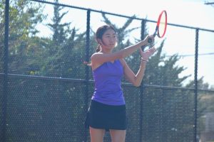 “Hitting that ball hard is just pure satisfaction. I’m on the varsity tennis team, and it’s funny because I actually got pressured into joining, but we actually [had] a really good season. I’ve been playing for three years now. My favorite part is definitely going to other schools and meeting other girls. Tennis is really fun and it's a good stress reliever, but something that [stresses me out] is definitely tests [at school]. When things [start to] stress me out, I just tell myself that [I] can get there because everyone will move on and [will] get there [too].” Alisha Yin, 10

