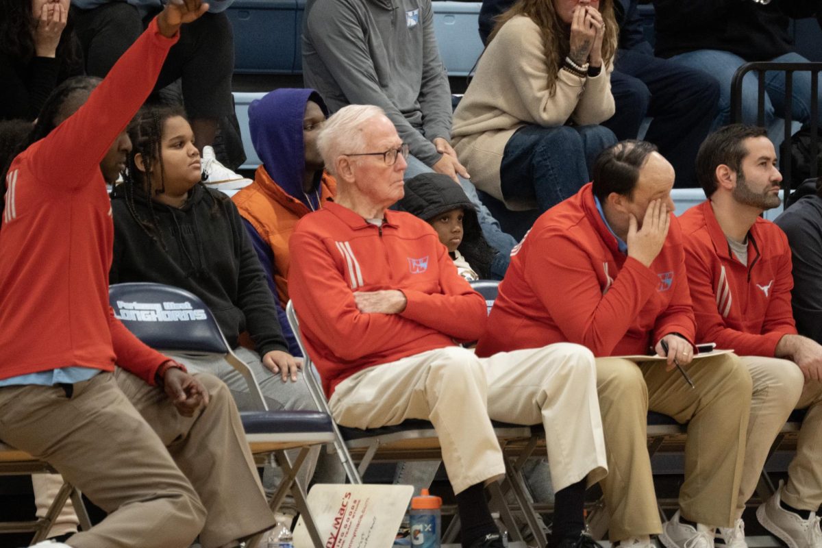 Sitting courtside and observing the game, basketball coach Rich Rogers tries to help his team win in any way he can. Rogers has coached all levels of basketball at Parkway West for over 57 years and still has maintained a constant level of dedication and focus throughout his career. “If you're going to play basketball, you have to be willing to work as hard as possible and be ready for things to go wrong,” Rogers said.
