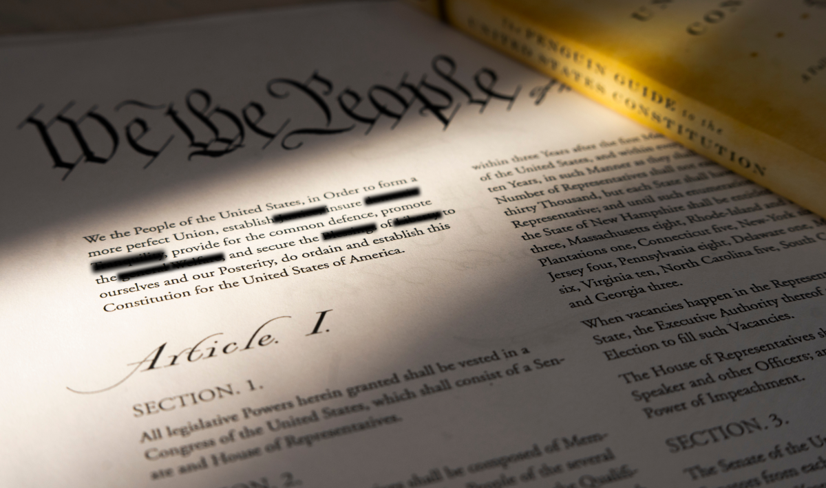 Justice. Domestic Tranquility. General welfare. Blessings of liberty. These key phrases have been redacted from this copy of the U.S. Constitution, reflecting the values lacking in the United States' Immigration and Customs Enforcement (ICE). ICE’s behavior suggests that the values instilled in our nation have been stripped. “When you're implementing [immigration enforcement] on a mass scale at the speed it's happening [now], you're bound to see unjust, horrible things. The only way to solve that is to make the crackdowns less severe,” junior Alisha Yin said.